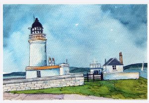 Lighthouse and keeper’s cottage, Cromarty.      SOLD