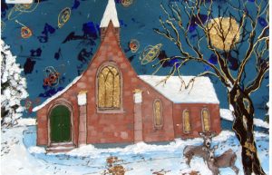 ‘Winter, St Andrews Church, Tain’.     Mixed media